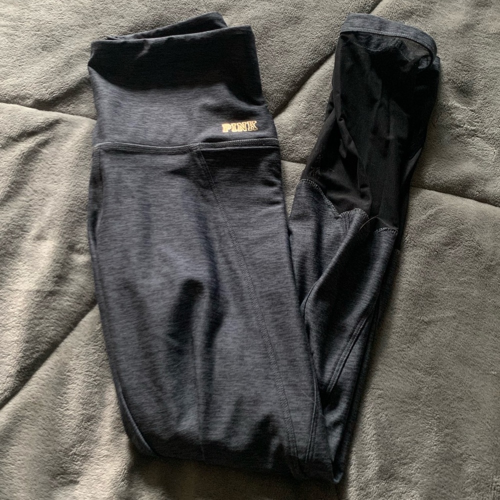 vs pink dark grey basic athletic leggings